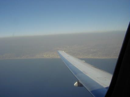 Coastline just north of LA, looking towards Santa Monica<br>Location: <a href="https://www.google.com/maps/search/?api=1&query=33.96274,-118.58305" target="_new">Over Pacific Ocean</a>